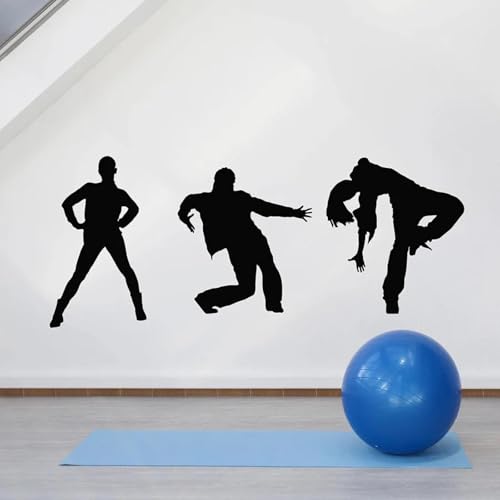 YIBUHANG Selbstklebende Wanddekoration, Tanzstudio-Wandaufkleber, Freestyle-Tanz, Teenager-Schlafzimmer, Innenbereich, Vinyl-Fensteraufkleber von YIBUHANG