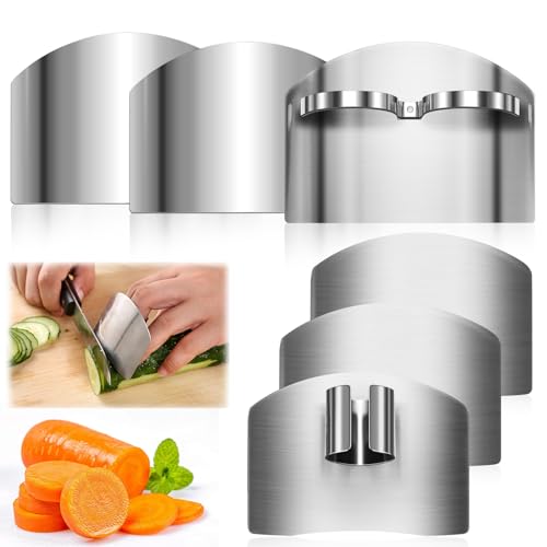 Fingerschutz aus Edelstahl Fingerschutz Schneiden 6 Stück Handschutz Küchenfingerschutz zum Würfeln und Schneiden in Küchen zum Schutz Ihrer Finger und Fingernagelz von YICH