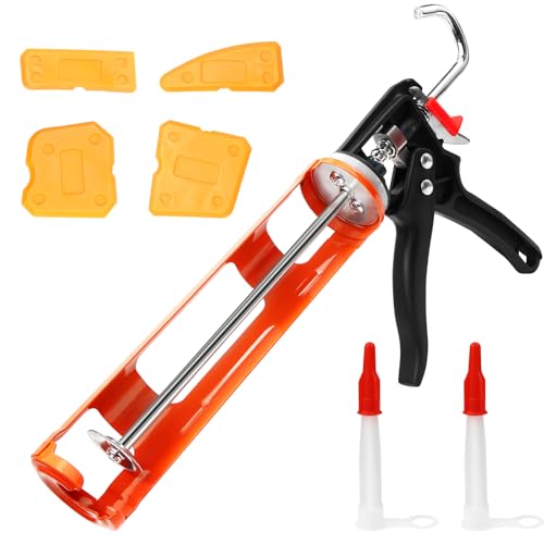 Kartuschenpresse Kartuschenpistole Silikonspritzen Metall Kartuschenpistole für alle handelsüblichen 310 ml Dicht- und Klebstoffkartuschen von YICH