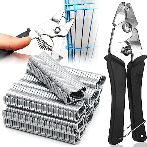 Wurstclipper Zange mit 1200 Clips - Wurstclipper Clips Zaunzange Hog Ringzange Hog Ring Zange für Matratzen Auto Kissen Sofas Zäune Pet Käfige von YICH