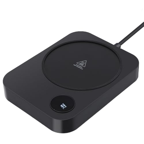 YICHEN Tassenwärmer, Elektrischer Kaffeewärmer Getränkewärmer, 2-in-1 LED-Display & Touch-Steuerung, 3 Temperaturstufen Schreibtisch-Teewärmer mit 4h Abschaltautomatik für Kaffee Tee Kakao Milch von YICHEN