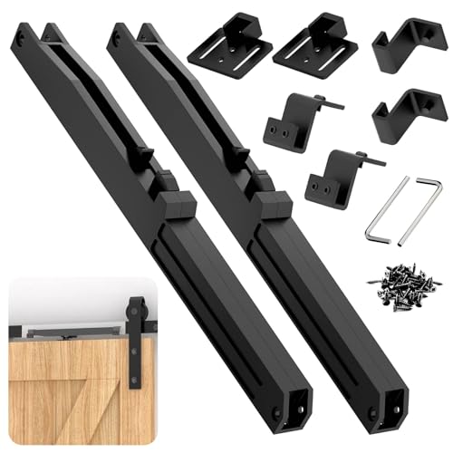 YIDAHOOG Absenkautomatik für Scheunentür-Hardware-Kit, Scheunentür-Pufferdämpfer für federgepuffertes Sicherheitsdesign, verhindert Einklemmen und leises Schließen, für Schiebetüren zu Hause/Büro von YIDAHOOG
