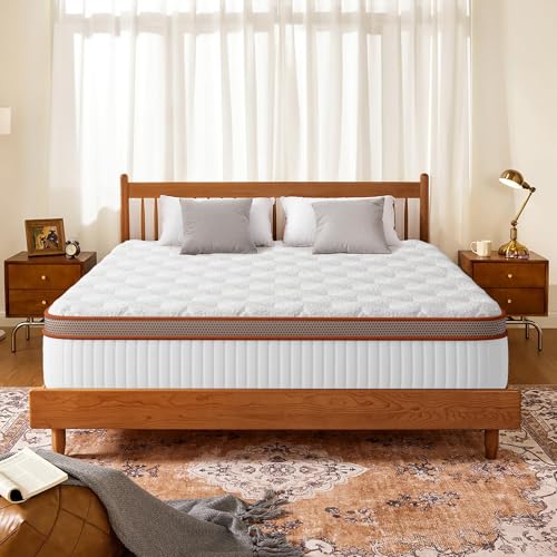 Matratze 140x200 cm, Höhe 28cm, Taschenfederkern und Kaltschaummatratze Hybride, Federkernmatratze 10-Zonen Ergonomie, Härtegrad H3, Atmungsaktiv, Antibakteriell, Hypoallergen, Öko-Tex Zertifiziert von YIDATONG