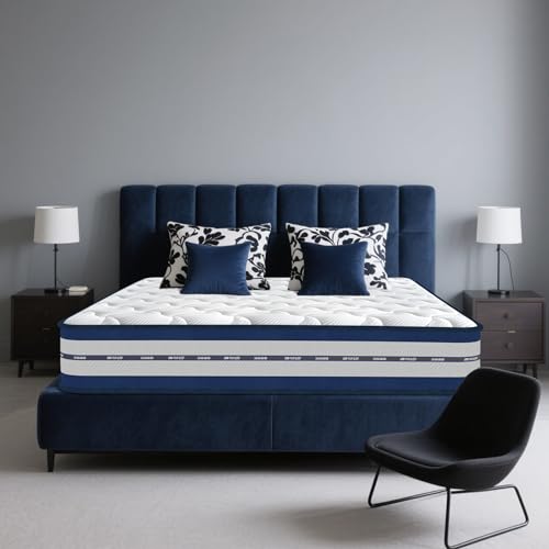 Matratze 140x200 cm, Taschenfederkern und Kaltschaummatratze Hybride, Federkernmatratze, 10-Zonen Ergonomie, Härtegrad, Öko-Tex Zertifiziert, Atmungsaktiv, Antibakteriell, Dauerhaft, Höhe 26cm von YIDATONG