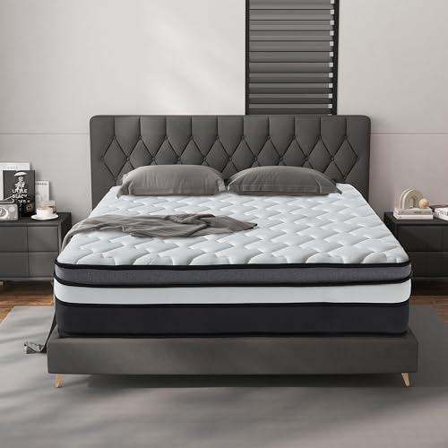 Matratze 140x200 cm, Taschenfederkern und Kaltschaummatratze Hybride, Federkernmatratze, 10-Zonen Ergonomie, Härtegrad, Öko-Tex Zertifiziert, Atmungsaktiv, Antibakteriell, Dauerhaft, Höhe 30cm von YIDATONG