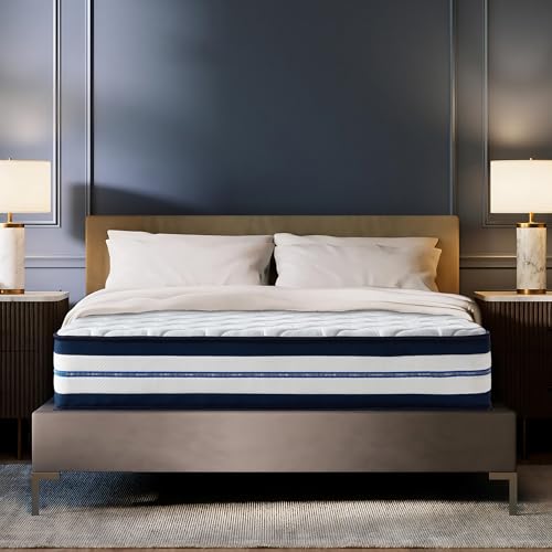 Matratze 140x200 cm, Taschenfederkern und Kaltschaummatratze Hybride, Federkernmatratze 10-Zonen Ergonomie, Härtegrad, Atmungsaktiv, Antibakteriell, Hypoallergen, Öko-Tex Zertifiziert, Höhe 26cm von YIDATONG