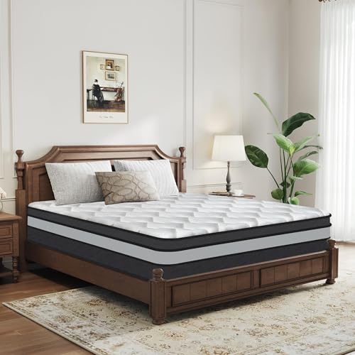 Matratze 140x200 cm, Taschenfederkern und Kaltschaummatratze Hybride, Federkernmatratze 10-Zonen Ergonomie, Härtegrad, Atmungsaktiv, Antibakteriell, Hypoallergen, Öko-Tex Zertifiziert, Höhe 30cm von YIDATONG