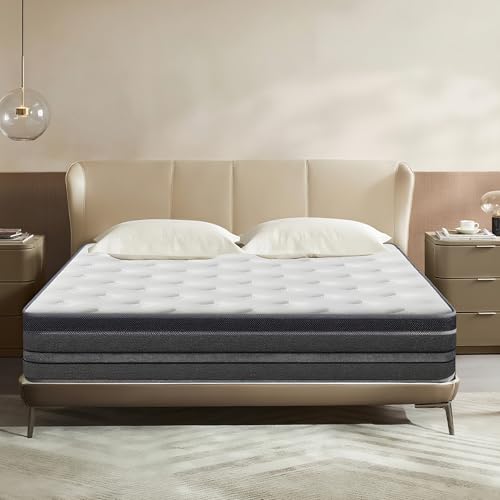 Matratze 140x200 cm, Taschenfederkern und Kaltschaummatratze Hybride, Höhe 32 cm Federkernmatratze, 10-Zonen Ergonomie, Härtegrad, Öko-Tex Zertifiziert, Atmungsaktiv, Antibakteriell, Dauerhaft von YIDATONG