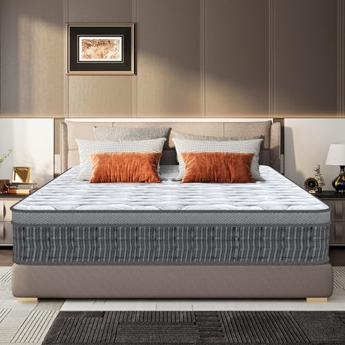 Matratze 160x200 cm, Taschenfederkern und Kaltschaummatratze Hybride, Federkernmatratze 10-Zonen Ergonomie, Härtegrad, Atmungsaktiv, Antibakteriell, Hypoallergen, Öko-Tex Zertifiziert, Höhe 26cm von YIDATONG