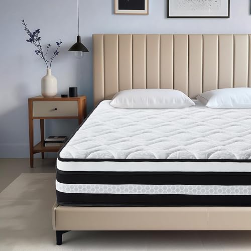 Matratze 160x200 cm, Taschenfederkern und Kaltschaummatratze Hybride, Höhe 28 cm Federkernmatratze, 10-Zonen Ergonomie, Härtegrad, Öko-Tex Zertifiziert, Atmungsaktiv, Antibakteriell, Dauerhaft von YIDATONG