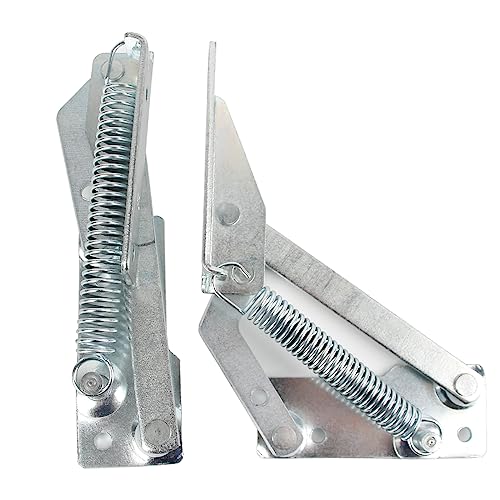 YIDELAI-Federscharnier (1 Paar) 90 Grad klappbarer Hubhalter, Schlafcouchscharnier für Schranktüren, Möbelbehälter (2, silver) von YIDELAI