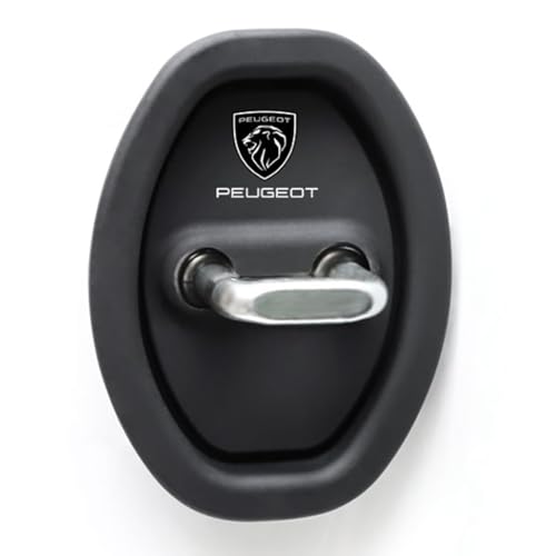 YIDIRUI 4 Stück Schutz für Türverriegelung Auto für Peugeot 2008 GT Line (2013-2019), Silikon Schutzabdeckung Wasserdicht Anti-rost Korrosionsschutz Auto Türschloss Abdeckung,Black von YIDIRUI