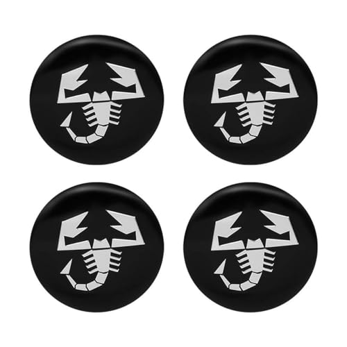 YIDIRUI 4 Stücke Nabenkappen Aufkleber für Abarth FIAT 500 595 695, Felgendeckel Aufkleber Wasserdicht Staubdicht Radzierblende Aufkleber Radnabenabdeckung Dekorative,Black-50mm YIDIRUI 4 Stücke Nabenkappen Aufkleber für Abarth FIAT 500 595 695, Felgendeckel Aufkleber Wasserdicht Staubdicht Radzierblende Aufkleber Radnabenabdeckung Dekorative,Black-50mm von YIDIRUI