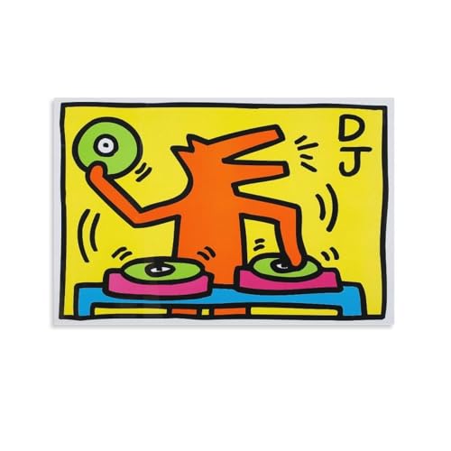 YIEANBAO Graffiti-Poster Von Keith Haring (FotofolioArtpost), Leinwanddruck, Pop-Art-Poster, Berühmte Werke, Wandkunst, Ästhetische Heimdekoration, Gemälde. Unframe; 08x12inch(20x30cm) von YIEANBAO