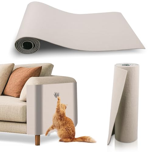 YIEMI Kratzmatte für Katzen, 40 x 200 cm, mit selbstklebender Rückseite, zuschneidbare Kratzpads zum Selbermachen, Beige YIEMI Kratzmatte für Katzen, 40 x 200 cm, mit selbstklebender Rückseite, zuschneidbare Kratzpads zum Selbermachen, Beige von YIEMI