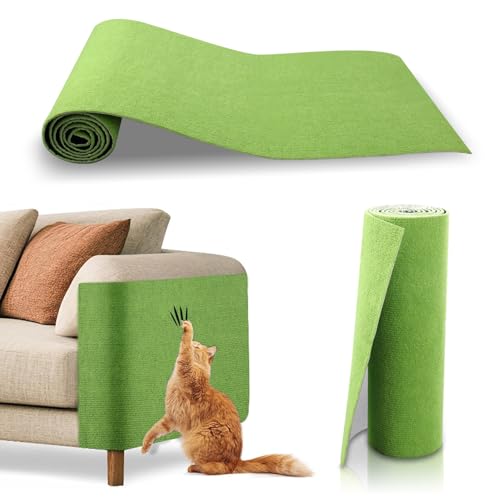 YIEMI Kratzmatte für Katzen, 40 x 200 cm, mit selbstklebender Rückseite, zuschneidbare Kratzpads zum Selbermachen, Grün YIEMI Kratzmatte für Katzen, 40 x 200 cm, mit selbstklebender Rückseite, zuschneidbare Kratzpads zum Selbermachen, Grün von YIEMI