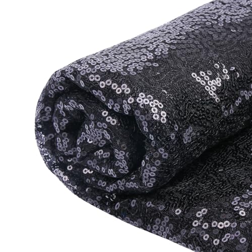 YIEMI Paillettenstoff，Paillettenstoff für modische Kleidung、Spielzeugdekoration、Pailletten Tischdecke und DIY usw.(5 Yard, Silber) von YIEMI