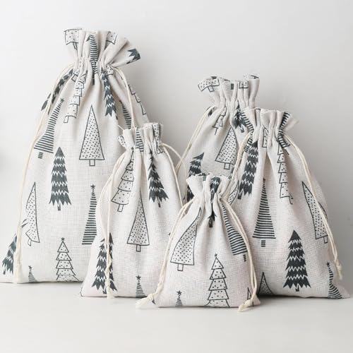 YIEUR 25 stück Jutesäckchen Adventskalender Säckchen für Weihnacht Hochzeit Verlobung adventskalender, 15x20cm groß Säckchen Weihnachten Adventskalender Geschenksäckchen (15X20) von YIEUR