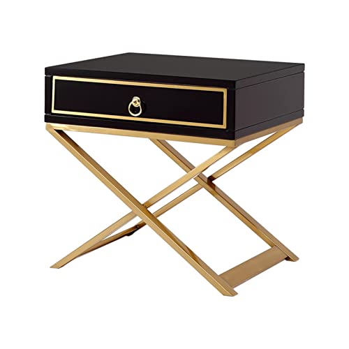 YIFEI2013-SHOP Nachttisch 1PC Bedside Bedside Block Light Bedside Simple Post-Modern Cightstand Storage Möbel Night Table Nachttisch Schlafzimmer (Color : Black) von YIFEI2013-SHOP