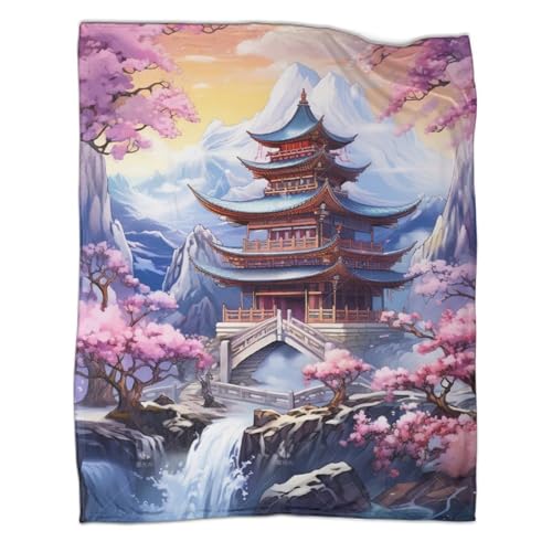 Chinesischer Stil Painting Sofadecke Wohndecken Fleecedecke Couchdecke 3D Druck Tierkunst Tagesdecke Flauschig Warm Weichen Flauschig Kuscheldecke Bett Decken Für Mädchen Jungen 40x50inch(100x130cm) von YIGEBAG