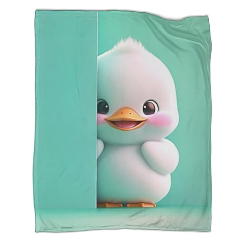 niedliche Ente Couchdecke Sofadecke 3D Druck Tierkunst Fleecedecke Decke Weichen Flauschig Bett Decken Tagesdecke Flauschig Warm Kuscheldecke for Erwachsene Kinder 60x80inch(150x200cm) von YIGEBAG