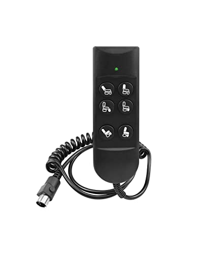 YIGUCS 6 Tasten Power Lift Stuhl Fernbedienung Ersatz mit 5-poligem Stecker Verlängerungskabel passend für Okin Lazyboy Golden Catnapper Dewert Limoss Power Lift Liegestuhl Home Recliner Hand Control YIGUCS 6 Tasten Power Lift Stuhl Fernbedienung Ersatz mit 5-poligem Stecker Verlängerungskabel passend für Okin Lazyboy Golden Catnapper Dewert Limoss Power Lift Liegestuhl Home Recliner Hand Control von YIGUCS
