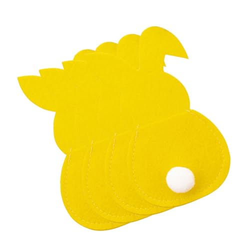 4 Stück praktische Filz-Hasen-Bestecktasche Osterhase Filz Besteckhalter Tasche Frohe Ostern Dekorationen für Besteck Gabel Set Abdeckung von YIGZYCN