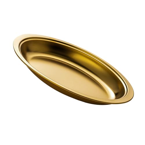 Dampfer Fischschale Edelstahl Servierplatte Oval Form Multifunktional Für Oder Restaurant. Verwenden Sie Silber/Gold Oval Servierplatte von YIGZYCN