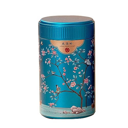 Elegante Metallteas Caddys Praktischer Tees Behälter Mit Deckel Dauerende Teas Dosen Chinesische Stile Teas Box Snacks Aufbewahrungsbox Multifunktional Teebehälter Wohnheimdekorte Teebehälter von YIGZYCN