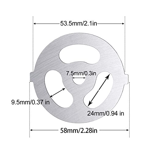 Fleischschleifermesser Edelstahl Mincer Platte Scheibenscheibenmesser Mit Loch Fleisch Mühle Fleischmühle Für Küchen Fleisch Mühle Tellerscheiben Scheiben von YIGZYCN