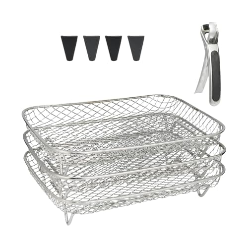 Luftfritteusen Zubehör Rechteckig Dörrgerät Rack Air Fritteusen Dehydrator Ständer Edelstahl Textur Geeignet für Fritteusen Luftfritteusen Zubehör Rechteckig Dörrgerät Rack Air Fritteusen Dehydrator Ständer Edelstahl Textur Geeignet für Fritteusen von YIGZYCN