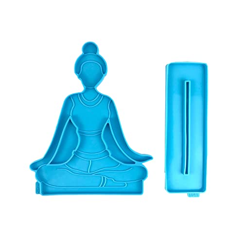 Personalisierte Silikonform Yoga Mädchenform Epoxidgussform Und Yogamatte Form Für Home Office Tisch Ornament Epoxidgussschimmel Silikon von YIGZYCN