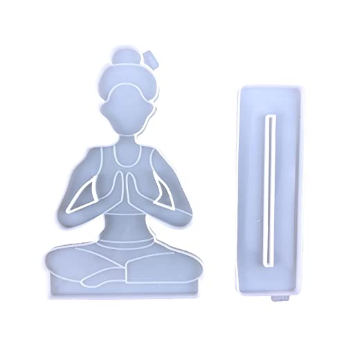 Personalisierte Silikonform Yoga Mädchenform Epoxidgussform Und Yogamatte Form Für Home Office Tisch Ornament Epoxidgussschimmel Silikon von YIGZYCN