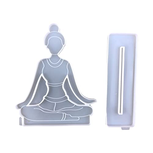 Personalisierte Silikonform Yoga Mädchenform Epoxidgussform Und Yogamatte Form Für Home Office Tisch Ornament Epoxidgussschimmel Silikon von YIGZYCN