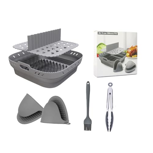 Silikonluft Frittier Liner Trenner Wärmesistentes Handschuh Wiederverwendbare Luft Frittierzubehör Air Fryers Liner Mit Ölfilterfamilie Kochausrüstung von YIGZYCN