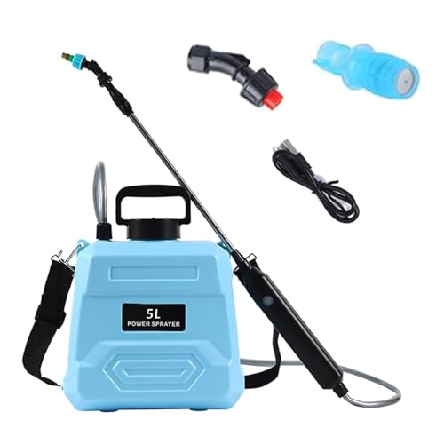 Verstellbarer elektrischer Sprinkler, wiederaufladbar, batteriebetrieben, einziehbarer Stab für drinnen und draußen, Gartenarbeit, elektrischer Sprinkler von YIGZYCN