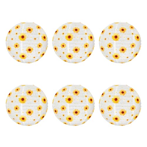 YIGZYCN 6pcs Auffällige Sonnenblumen Party Lampen 9 8 Zoll Papierdekorationen Für Und Gartenfeier von YIGZYCN