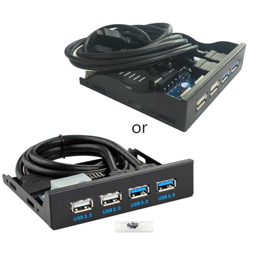 YIGZYCN Computer Diskettenlaufwerkschacht Frontplatte 9-polig/19-polig Zu USB 3.0 2.0 Hub Schnelles 4 Anschlüsse Für Desktop PC FDD Frontplatten Hub USB 3.0 2.0 von YIGZYCN