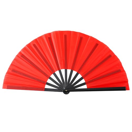 YIGZYCN KungFu Handventilator mit schwarzem Knochen, einfarbig, 25,4 cm, für kulturelle Displays und Feiern, Kung-Fu-Ventilator von YIGZYCN