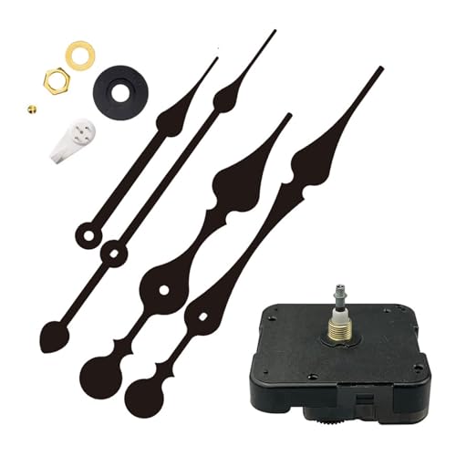 YIGZYCN Langwelle Hohe Quarz Uhr Bewegungs Mechanismus Kits Mit 2 Packung Langes Hand Und Haken Für Wanduhr Reparaturteile Taktuhr Bewegung Mit Den Händen von YIGZYCN