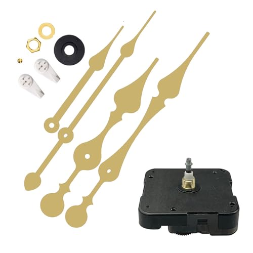 YIGZYCN Langwelle Hohe Quarz Uhr Bewegungs Mechanismus Kits Mit 2 Packung Langes Hand Und Haken Für Wanduhr Reparaturteile Taktuhr Bewegung Mit Den Händen von YIGZYCN