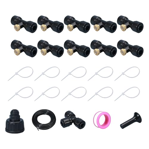 YIGZYCN Misting Kühlsysteme Misting Line Messing Misting Düsen Wasserhahnadapter Outdoor Mister Für Patios Garten Gewächshaus von YIGZYCN