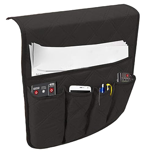 YIGZYCN Sofa Armlehnen Organizer Mit 5 Taschen Getränkehalter Tablett Couch Sessel Hängende Aufbewahrungstasche Für Fernbedienung Handy Sofa Armlehnentasche wasserdichte Sofa Seitentasche von YIGZYCN