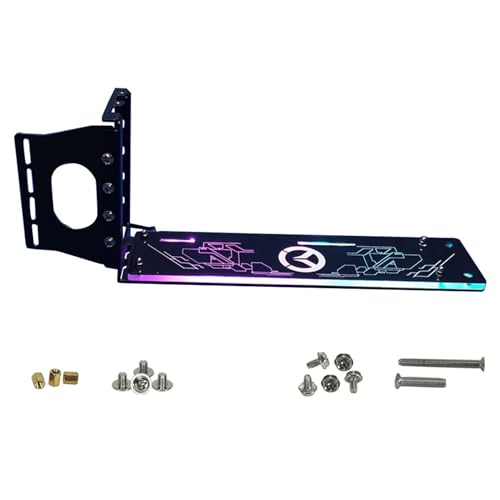 YIGZYCN Vertikale Grafikkartenhalter-Halterung, GPU-Ständer/Basis für Chassis-Halterung mit LED, 5 V oder 12 V, 3-polig, ARGB-Synchronisation von YIGZYCN