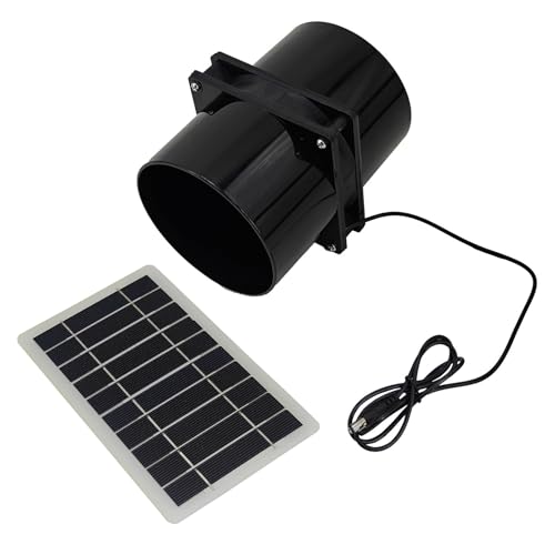 YIGZYCN Vielseitiger Solar-Abluftventilator, 12 V, Luftzirkulationsventilator zur Verbesserung der Belüftung in Gewächshäusern und Booten, einfache Installation, Ventilator YIGZYCN Vielseitiger Solar-Abluftventilator, 12 V, Luftzirkulationsventilator zur Verbesserung der Belüftung in Gewächshäusern und Booten, einfache Installation, Ventilator von YIGZYCN