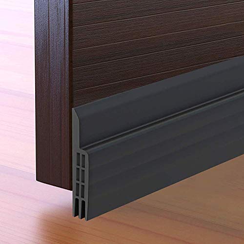 Selbstklebende Tür Türdichtung - YIAHIC Dichtungsstreifen Zugluftstopper gegen Insekt Ersatzdichtung Wetterfest Blocker Schalldichtung Silikon Türstopper (100 * 5 cm, Schwarz) von YIHAIC