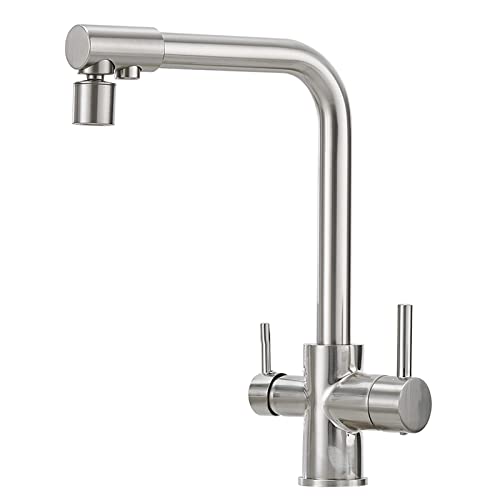 3-Wege Küche Wasserhahn drehbarer Messing Multifunktion Küchenspüle Wasserhahn-Drawing von YIHANSS