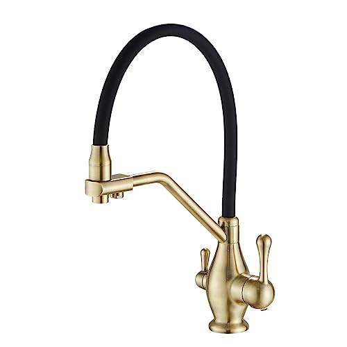 YIHANSS 3-Wege Küchenarmatur Messing 3 in 1 Wasserhahn drehbarer Multifunktionsspüle Spüle Wasserhahn 3 Way-Pushed Gold YIHANSS 3-Wege Küchenarmatur Messing 3 in 1 Wasserhahn drehbarer Multifunktionsspüle Spüle Wasserhahn 3 Way-Pushed Gold von YIHANSS
