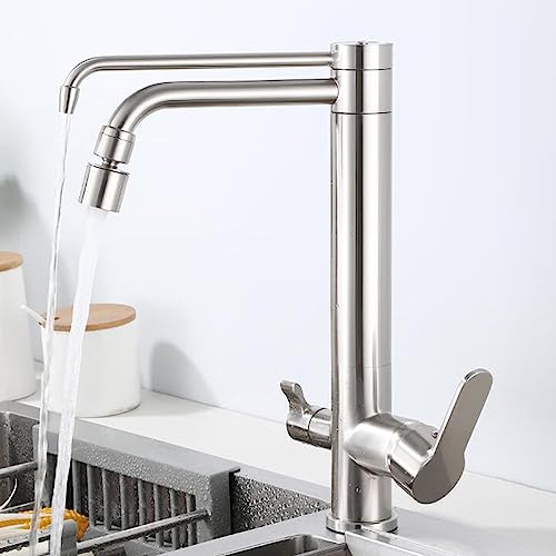 3-Wege Küchenarmatur Schwenk Messing Duschmodus Multifunktions Küchenspüle Wasserhahn 3 Way-Drawing von YIHANSS