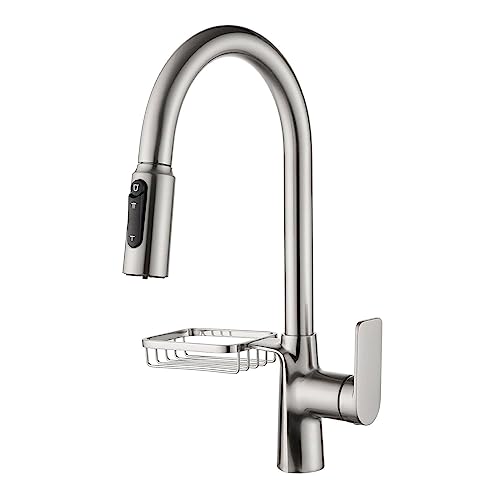 3-Wege Küchenarmatur mit Auszug Sprühes Messing Multifunktion Küchenspüle Wasserhahn 3 Way-Drawing von YIHANSS